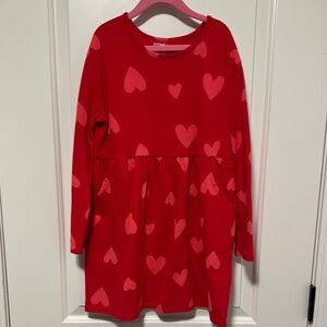 Cat & Jack Red Heart Pattern Dress